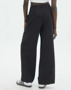 Wide Leg Pinstipe Tailored Pant 23 Wide Leg Pinstipe Tailored Pant -Glassons Store co marly pinstripe tailored pant black pinstripe back pw71767stp