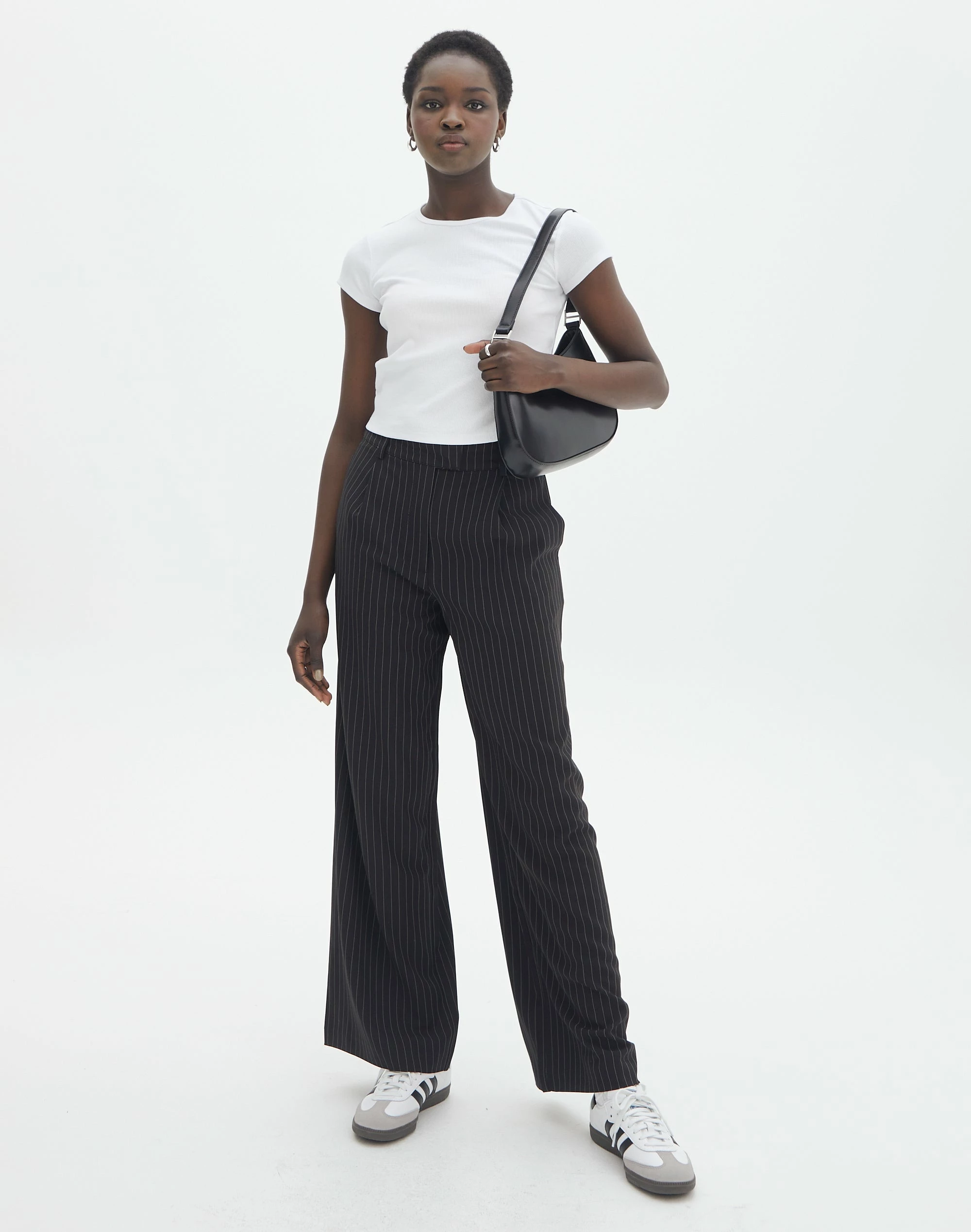 Wide Leg Pinstipe Tailored Pant 3 Wide Leg Pinstipe Tailored Pant