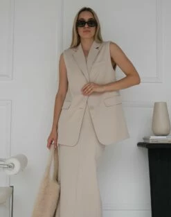 Tailored Oversized Vest -Glassons Store co marly sleeveless blazer oh natural full vs133393pln