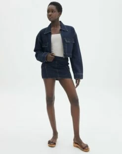 Cargo Denim Mini Skirt