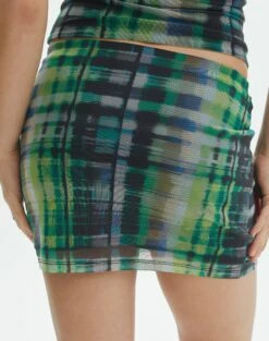 Print Mesh Mini Skirt -Glassons Store co meshka mesh mini skirt tutti plaid back ss151478prt
