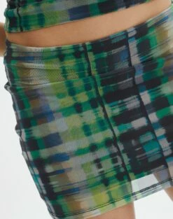 Print Mesh Mini Skirt -Glassons Store co meshka mesh mini skirt tutti plaid imageback ss151478prt