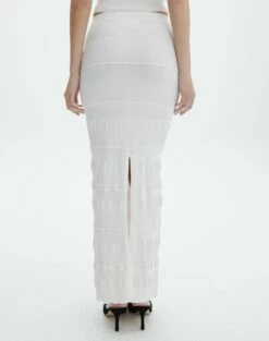 Contrast Rib Knit Maxi Skirt -Glassons Store co michaela mixed stitch maxi skirt milk back sl96533knt