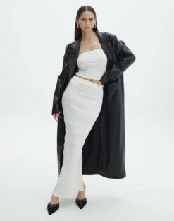 Contrast Rib Knit Maxi Skirt -Glassons Store co michaela mixed stitch maxi skirt milk front sl96533knt 1