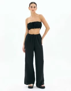 Muslin Ruched Bandeau Top 29 Muslin Ruched Bandeau Top -Glassons Store co mimi blouse black full bv90902omus