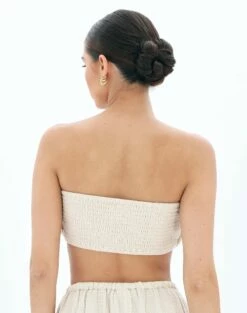 Muslin Ruched Bandeau Top 37 Muslin Ruched Bandeau Top -Glassons Store co mimi blouse rice cake back bv90902omus