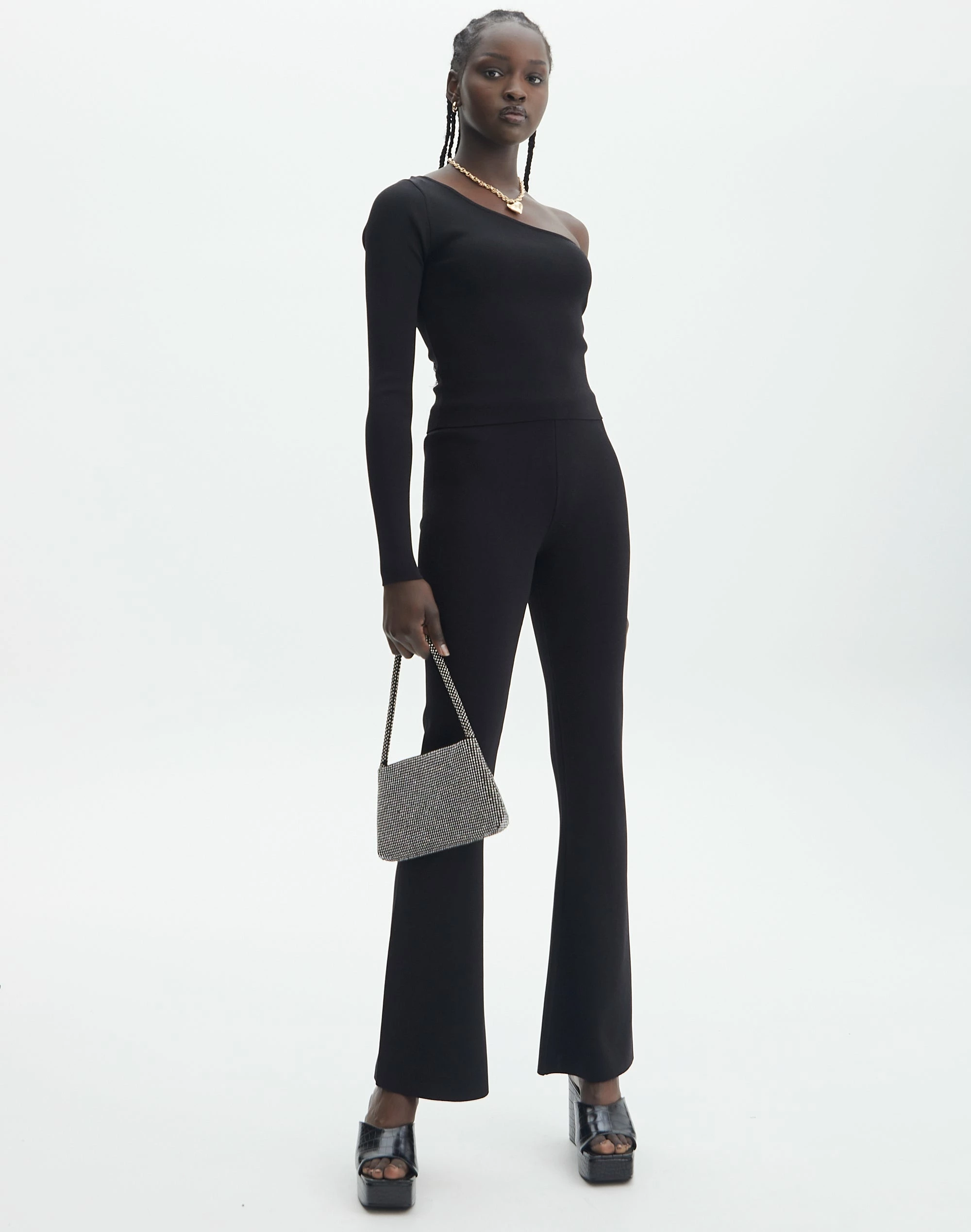 Knit One Shoulder Long Sleeve Top 4 Knit One Shoulder Long Sleeve Top - Image 2