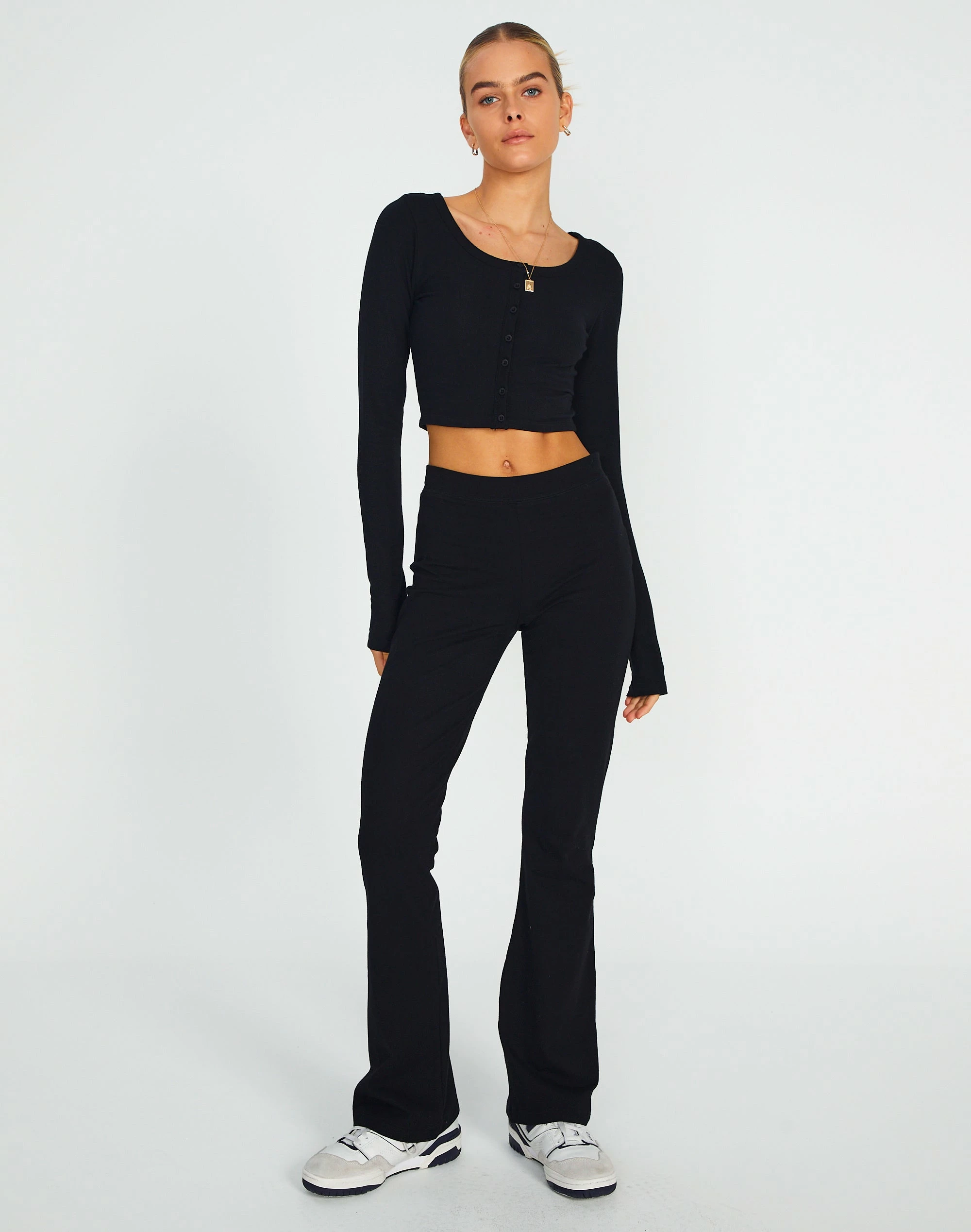 Button Up Cropped Long Sleeve Top 4 Button Up Cropped Long Sleeve Top - Image 2