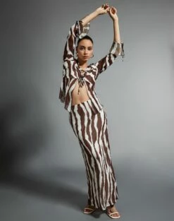 Print Maxi Slip Skirt 27 Print Maxi Slip Skirt -Glassons Store co riley mr maxi skirt umber zebra front sl102757prt 1