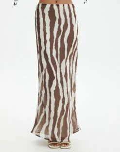 Print Maxi Slip Skirt 28 Print Maxi Slip Skirt -Glassons Store co riley mr maxi skirt umber zebra full sl102757prt