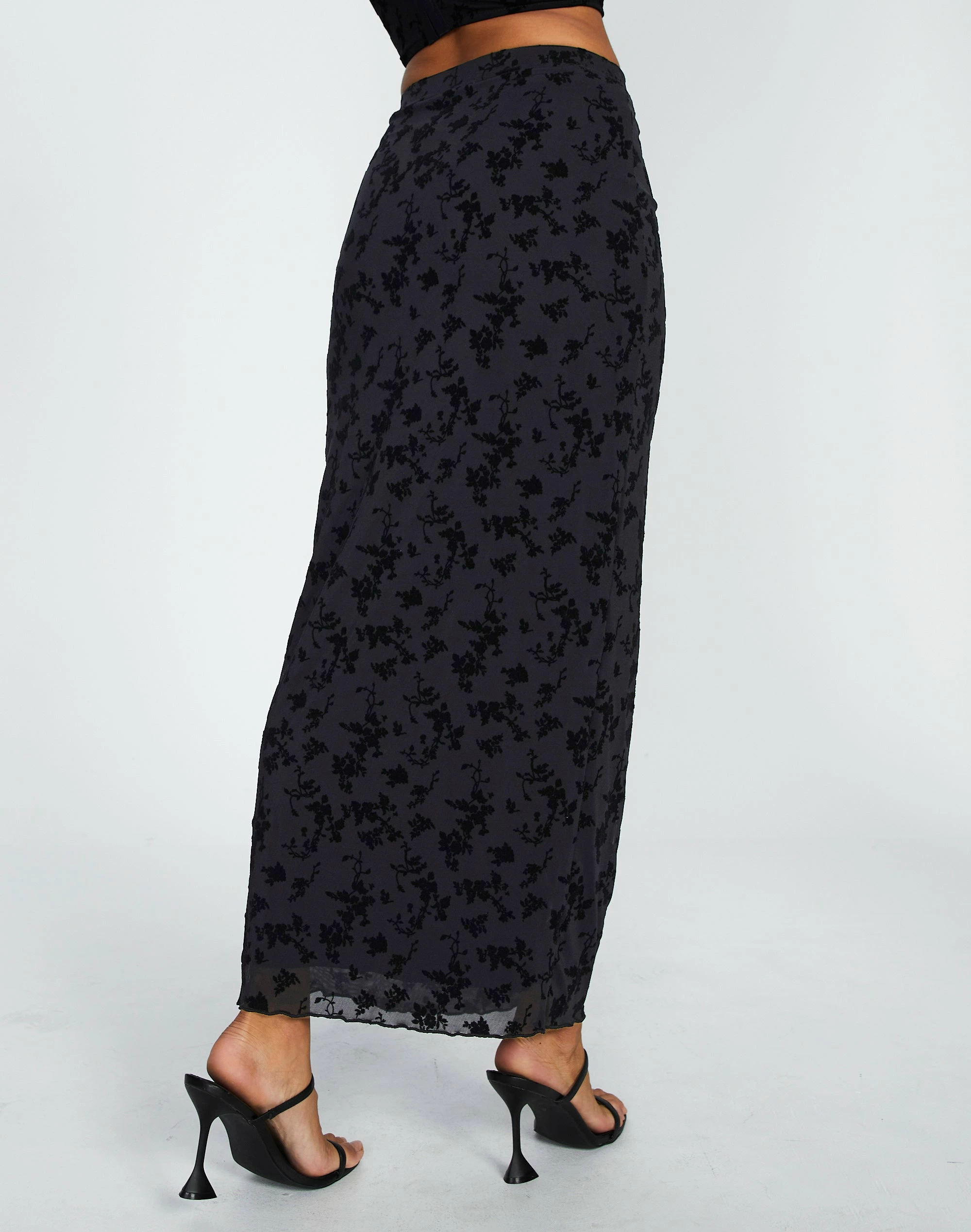 Burnout Mesh Lettuce Trim Midi Skirt 10 Burnout Mesh Lettuce Trim Midi Skirt - Image 8