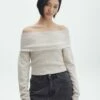 Off The Shoulder Bardot Knit Top -Glassons Store co skylar off shoulder relaxed knit take a shelfie front kl110792knt