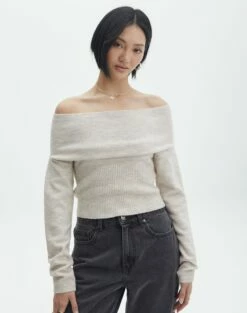 Off The Shoulder Bardot Knit Top
