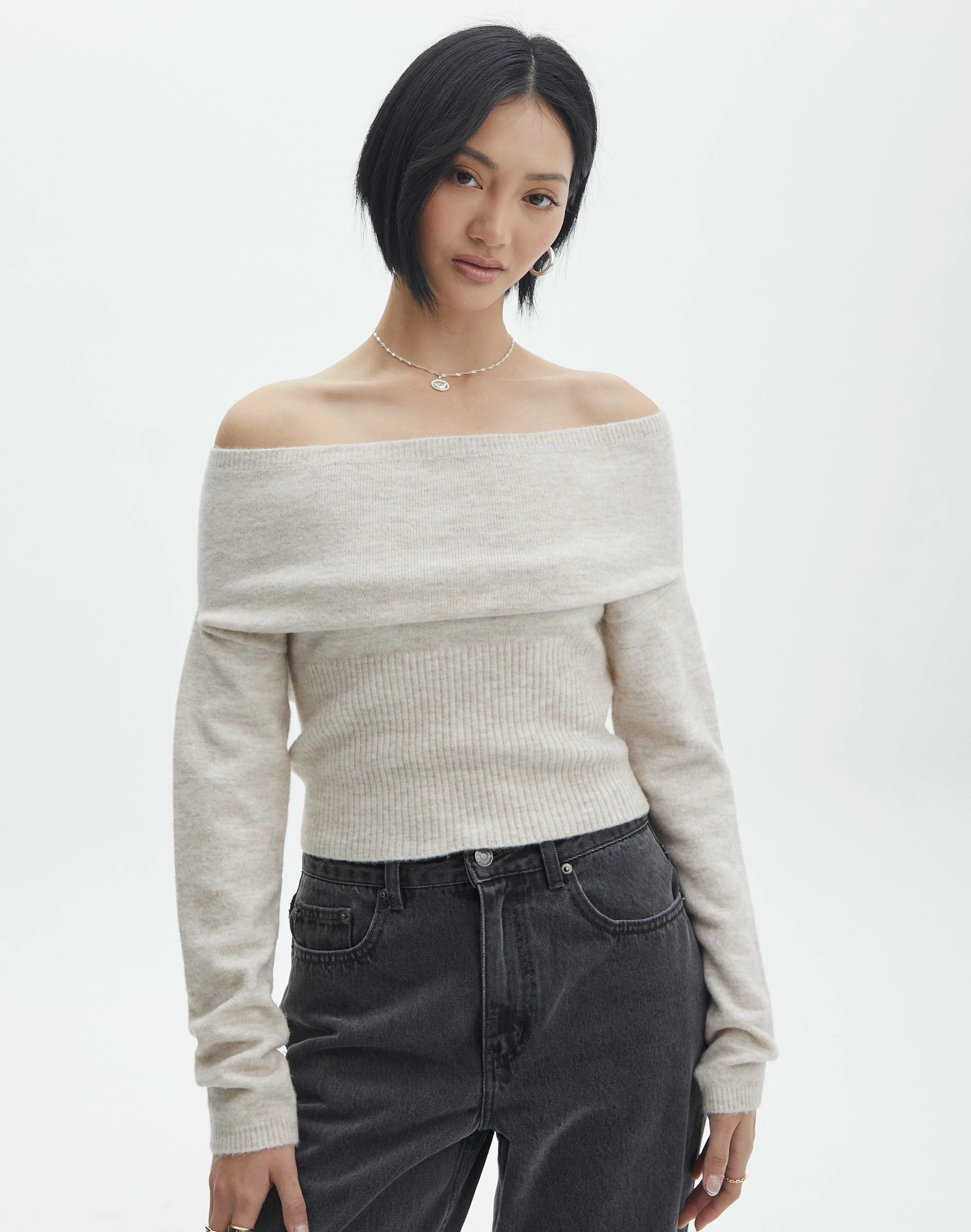 Off The Shoulder Bardot Knit Top 3 Off The Shoulder Bardot Knit Top