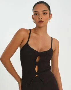 Cut Out Ribbed Knit Top 27 Cut Out Ribbed Knit Top -Glassons Store co sonita cut out top its soy cute front kv89658vn 1