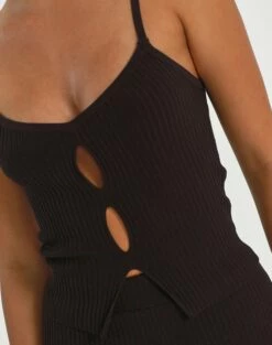 Cut Out Ribbed Knit Top 30 Cut Out Ribbed Knit Top -Glassons Store co sonita cut out top its soy cute imageback kv89658vn