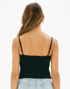 Ribbed Knit Tank -Glassons Store corinne knit top black back kv80565knt