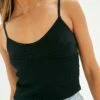 Ribbed Knit Tank -Glassons Store corinne knit top black front kv80565knt