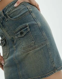 Ringspun Denim Skirt -Glassons Store danica rinspun mini skirt ethal ringspun imageback ss123422spu