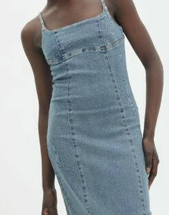 Denim Panelled Maxi Dress -Glassons Store darcy denim dress athens wash imageback dl104766dnm