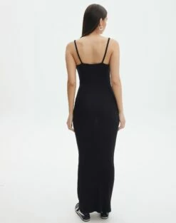 Luxe Lounge Modal Slim Fit Maxi Dress -Glassons Store didi strappy maxi dress black back dl93109mod