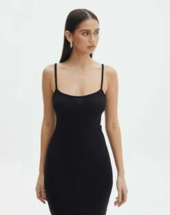 Luxe Lounge Modal Slim Fit Maxi Dress -Glassons Store didi strappy maxi dress black full dl93109mod