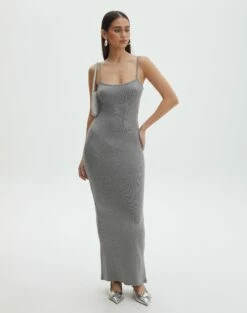 Cotton High Neck Maxi Dress 36 Cotton High Neck Maxi Dress -Glassons Store didi strappy maxi dress heather marle front dl93109mod 2