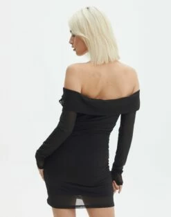 Off The Shoulder Mini Dress -Glassons Store dinka off shoulder mini black back ds138653msh