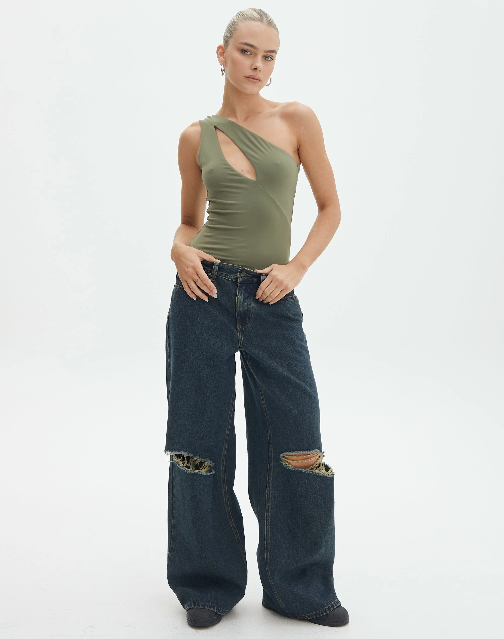 Supersoft One Shoulder Cut Out Bodysuit 16 Supersoft One Shoulder Cut Out Bodysuit - Image 14