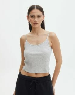 Cropped Knit V Neck Jumper 29 Cropped Knit V Neck Jumper -Glassons Store elise thin strap tank pale grey marle front tv120816rib 2