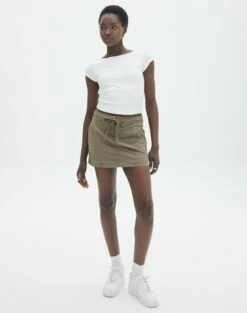 Cotton Mini Cargo Skirt -Glassons Store emma cargo mini skirt lt khaki detail ss123451cot