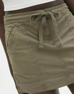 Cotton Mini Cargo Skirt -Glassons Store emma cargo mini skirt lt khaki imageback ss123451cot