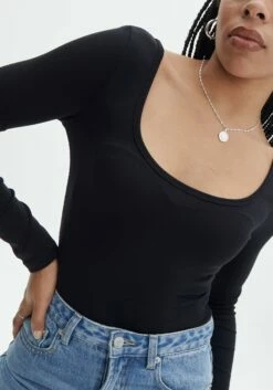 Luxe Lounge Modal Long Sleeve Low Back Bodysuit 26 Luxe Lounge Modal Long Sleeve Low Back Bodysuit -Glassons Store fabian longsleeve modal bodysuit black imageback tb122502mod