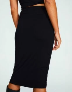 Supersoft Slim-Fit Midi Skirt -Glassons Store gem midi skirt black back sl114640pch