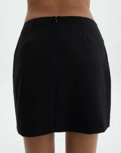 Triple Buckle Mini Skirt -Glassons Store gia buckle mini skirt black back ss125981pln