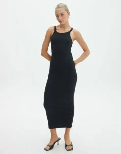 Cotton High Neck Maxi Dress 27 Cotton High Neck Maxi Dress -Glassons Store harriet high neck black full dl120072cot