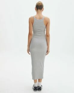 Cotton High Neck Maxi Dress 23 Cotton High Neck Maxi Dress -Glassons Store harriet high neck grey marle back dl120072cot