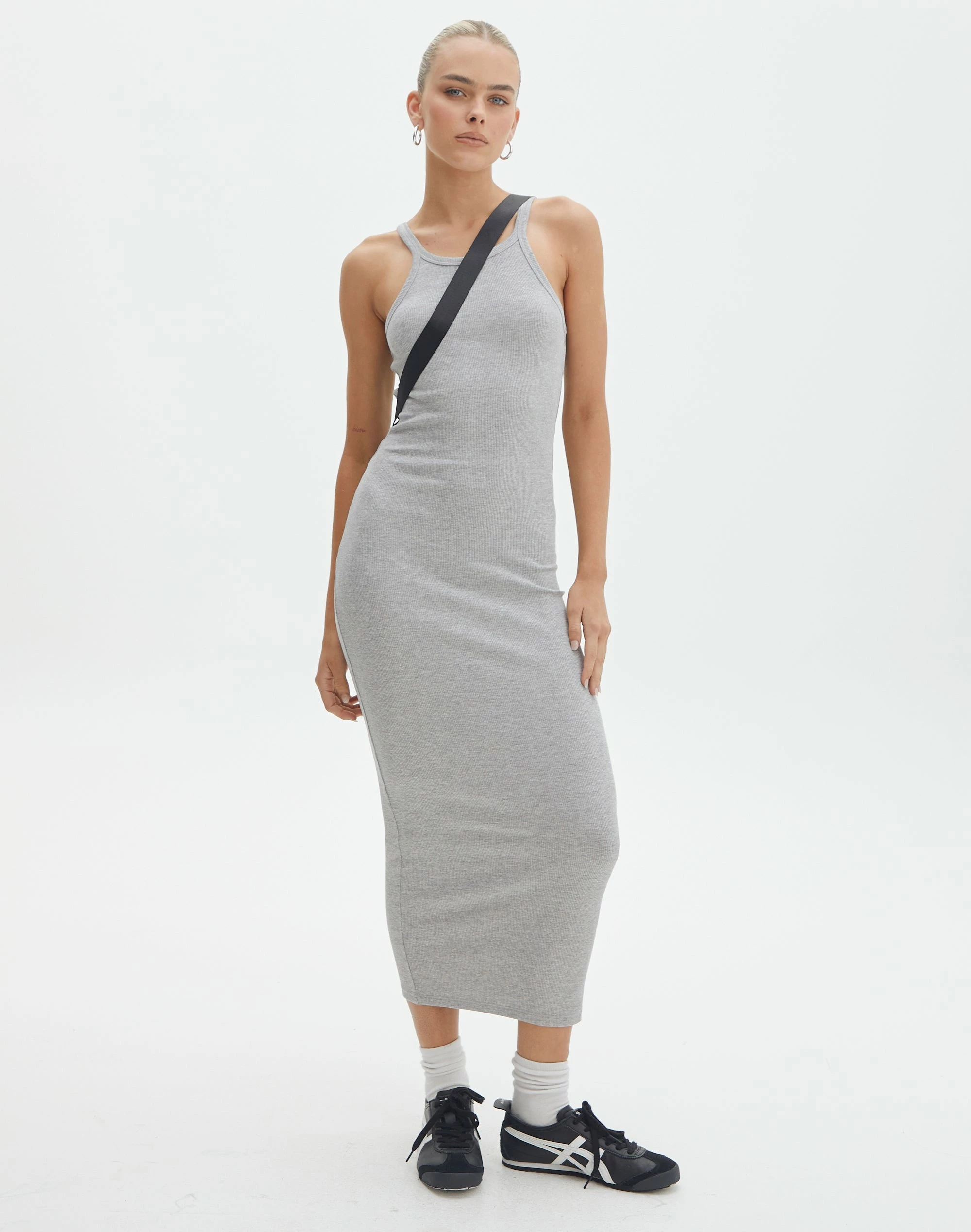 Cotton High Neck Maxi Dress 3 Cotton High Neck Maxi Dress