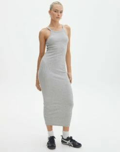 Cotton High Neck Maxi Dress 22 Cotton High Neck Maxi Dress -Glassons Store harriet high neck grey marle full dl120072cot