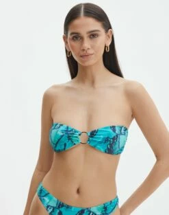 Printed Strappy Ruched Bikini Bottom -Glassons Store harvey hardwear bandaue mystic butterflies detail ga128328rmsb 1