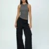 Tailored Cargo Pant 2 Tailored Cargo Pant -Glassons Store hilda tailored cargo black front pw55574pln
