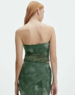 Print Mesh Strapless Top -Glassons Store howdy half mesh strapless cypress haze back tv55201rprt