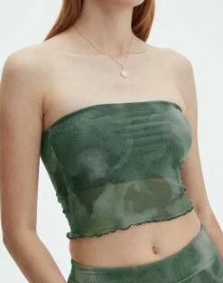 Print Mesh Strapless Top -Glassons Store howdy half mesh strapless cypress haze imageback tv55201rprt