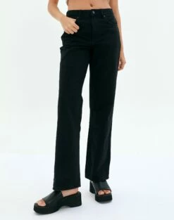 Pocket Satin Long Sleeve Shirt -Glassons Store huko high rise jean washed black front jd80130rdnm