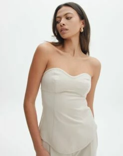 Tailored Strapless Corset Top -Glassons Store iver tailored corset oh natural front bv127594pln