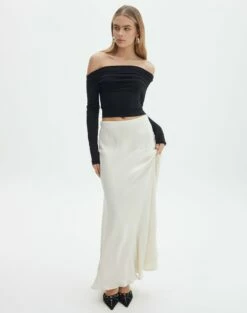 One Shoulder Asymmetric Top 34 One Shoulder Asymmetric Top -Glassons Store ivy panelled satin maxi skirt bad to the bone front sl116240vis