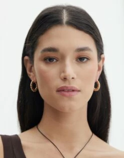 Pinstripe Button Up Shirt -Glassons Store jagger hoops gold front je109071ear