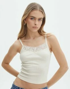 Sheer Ladder Knit Button Up Top -Glassons Store jodie lace trim tank bad to the bone front tv120973rib