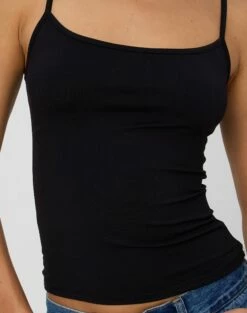 Supersoft Thin Strap Tank -Glassons Store juliet tank top black imageback tv124298pch