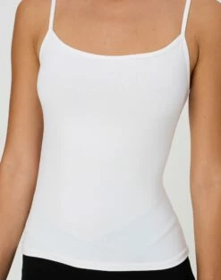 Supersoft Thin Strap Tank -Glassons Store juliet tank top white imageback tv124298pch